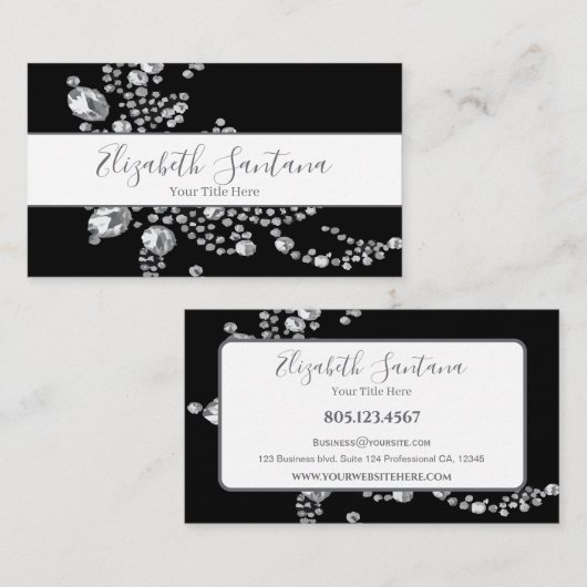 Modern Diamond Pattern Visitekaartje (Voorkant / Achterkant)