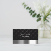 Modern Diamond Quilt Nail-technicus Visitekaartje (Staand voorkant)