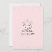 Modern Diamond Tiara VRIJGEZELLENFEEST Pink Budget Kaart (Achterkant)