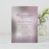 Modern Diamonds Roos Goud Metallic Quinceañera Kaart (Staand voorkant)
