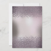 Modern Diamonds Roos Goud Metallic Quinceañera Kaart (Achterkant)