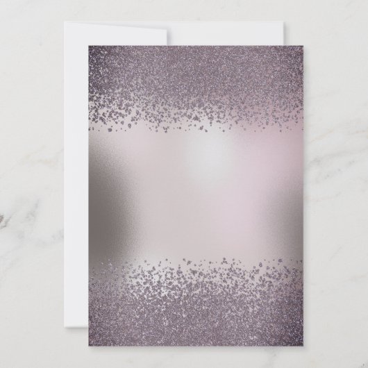 Modern Diamonds Roos Goud Metallic Quinceañera Kaart (Achterkant)