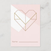 Modern Diaper Raffle Card – Abstract Heart Baby Informatiekaartje (Achterkant)