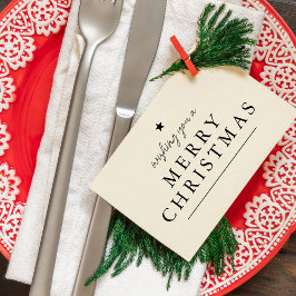 Modern die je een prettig kerstfeest geven rubberstempel