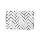 Modern diep grijs geometrisch ontwerppatroon badmat (Voorkant)