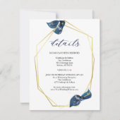 Modern diep Indigo Blue en Gold Details Kaart (Voorkant)