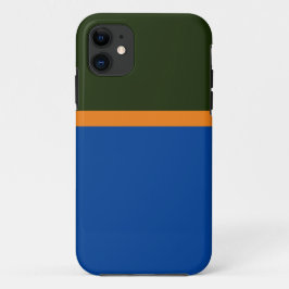 Modern diepblauw Sinaasappel donkergroen kleurenbl Case-Mate iPhone Case