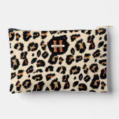 Modern dierlijk patroon, luipaardhuid, monogram etui (Achterkant)