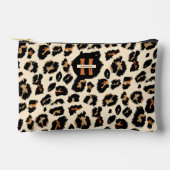Modern dierlijk patroon, luipaardhuid, monogram etui (Voorkant)