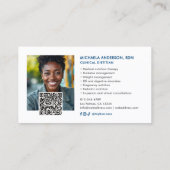 Modern Dietitian/Nutritionist QR Code Social Media Visitekaartje (Achterkant)