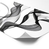 Modern digitaal Abstract in zwart-wit Poster (Hoek)