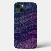 Modern Digitaal Abstract Paars en Blauw Case-Mate iPhone Case (Achterkant)
