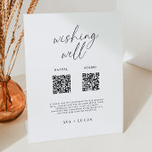 Modern digitaal wensbord met QR-codes Reclamebord Met Voetstuk