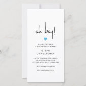 Modern Digital Boy Baby shower Cellphone eVite Aankondiging (Voorkant)