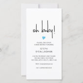 Modern Digital Oh Baby Boy Shower Cellphone Live Aankondiging (Voorkant)