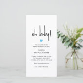 Modern Digital Oh Baby Boy Shower Cellphone Live Aankondiging (Staand voorkant)