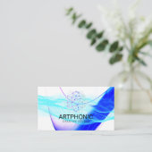 Modern Digital Sound Wave | Artistic Creative Visitekaartje (Staand voorkant)