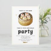Modern Dim Som 40th Birthday Invitation (Staand voorkant)