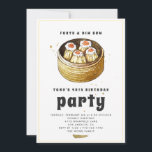 Modern Dim Som 40th Birthday Invitation<br><div class="desc">Of je nu shumai wilt eten of je favoriete bar wilt raken, deze duizelige som van de partijuitnodiging doet het met stijl. Voeg uw douanetekst aan dit ontwerp toe door de "Edit this design sjabloon"vakjes op de rechterkant van het punt te gebruiken, of de blauwe "pas het"knoop aan om de...</div>