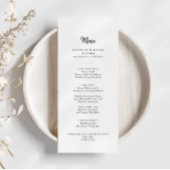 Modern diner menu