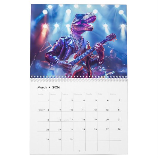 Modern Dino Days – A Year of Prehistoric Whimsy Kalender (Mar 2026)