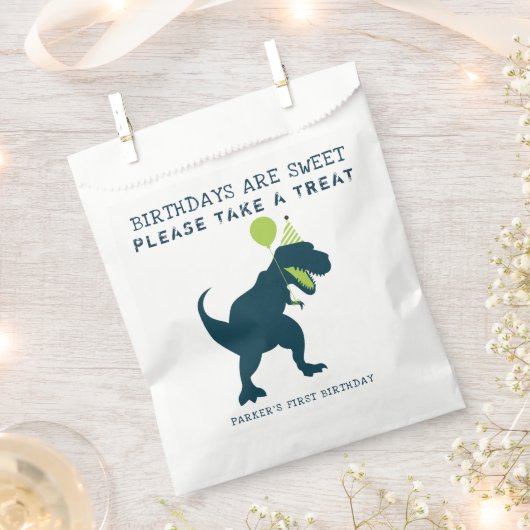 Modern Dinosaur Birthdays is Sweet Favor Bag Bedankzakje (Geknipt)