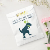 Modern Dinosaur Birthdays is Sweet Favor Bag Bedankzakje (Gezegeld)