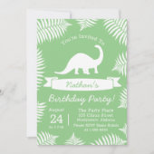 Modern Dinosaur Brontosaurus & Oerwoud Ferns Kaart (Voorkant)