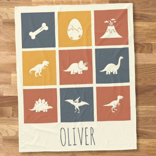 Modern Dinosaur Icon Raster Fleece Deken