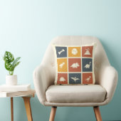 Modern Dinosaur Icon Raster Kussen (Stoel)