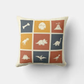 Modern Dinosaur Icon Raster Kussen (Achterkant)