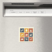 Modern Dinosaur Icon Raster Magneet (Insitu (Vaatwasser))