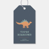 Modern Dinosaur Kinder persoonlijke Gift Label Cadeaulabel (Voorkant)