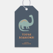 Modern Dinosaur Kinder persoonlijke Gift Label Cadeaulabel (Voorkant)