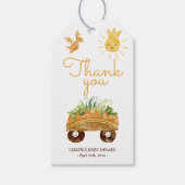 Modern Dinosaur White Baby shower dank u Cadeaulabel (Voorkant)