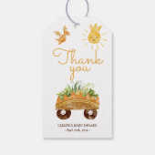 Modern Dinosaur White Baby shower dank u Cadeaulabel (Achterkant)