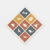 Modern Dinosaurus Icoon Raster Servet (Hoek)