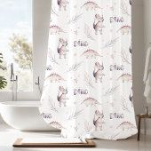 Modern dinosauruspatroon douchegordijn