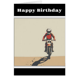 Modern Dirt Bike Rider Wenskaart