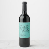 Modern Dirty Thirty Personalized Birthday Wijn Etiket (Voorkant)