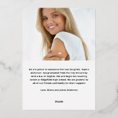 Modern Disco | Foto Grad Afstudeerankondiging Goud Folie Uitnodiging (Achterkant)