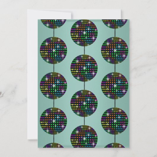 MODERN DISCO THEME GREEN SAGE ALL OCCASION KAART (Achterkant)