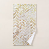 Modern Distress Gold Pattern - Herringbone Bad Handdoek (Handdoek)
