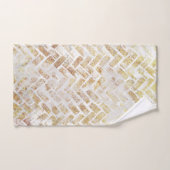 Modern Distress Gold Pattern - Herringbone Bad Handdoek (Handdoek)