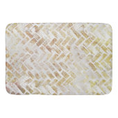 Modern Distress Gold Pattern - Herringbone Badmat (Voorkant)