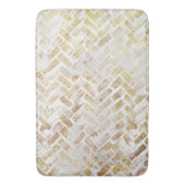 Modern Distress Gold Pattern - Herringbone Badmat (Voorkant Verticaal)