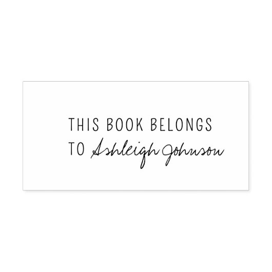 Modern Dit Boek Hoort Bij Eenvoudig Schrift Zelfinktende Stempel (Design)