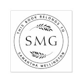 Modern Dit Boek Is Van Monogram Ex Libris Zelfinktende Stempel (Design)