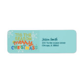 Modern Dit is het seizoen Leuke kleurrijke kerst Etiket (Voorkant)