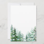 Modern Dit is het seizoen om te trouwen Pine Trees Kaart (Achterkant)